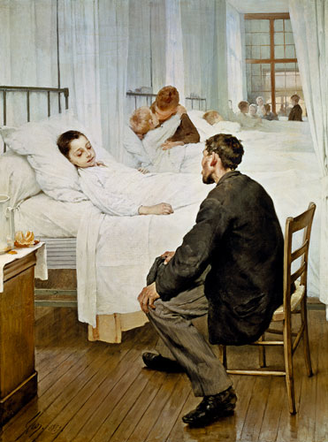 Visiting Day at the Hospital a Henri Jules Jean Geoffroy
