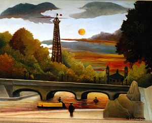 Senna e Torre Eiffel nel sole della sera a Henri Julien-Félix Rousseau