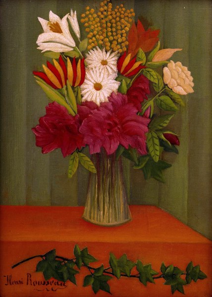 H.Rousseau, Bouquet of Flowers with... a Henri Julien-Félix Rousseau