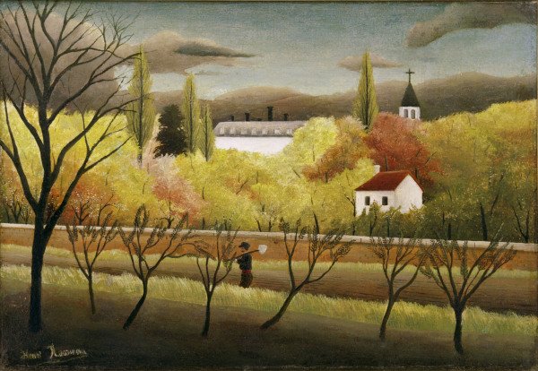 H.Rousseau, Landscape with farmer a Henri Julien-Félix Rousseau