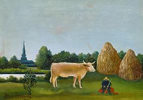 Paesaggio con mucca (o: Vista di Bagneux con mucca)