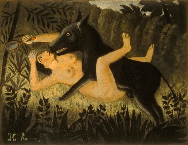 Beauty and the Beast a Henri Julien-Félix Rousseau