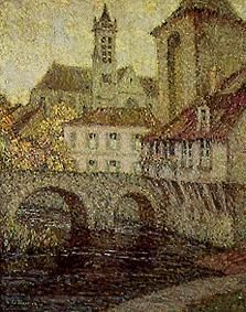 Moret. Bridge, church and ports de Bourgogne a Henri Le Sidaner