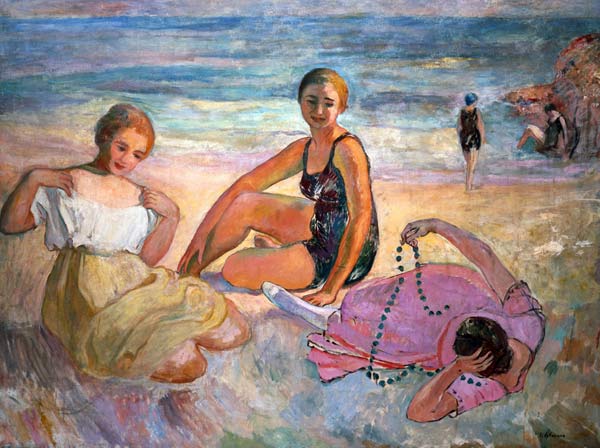 Women on the sea beach. a Henri Lebasque