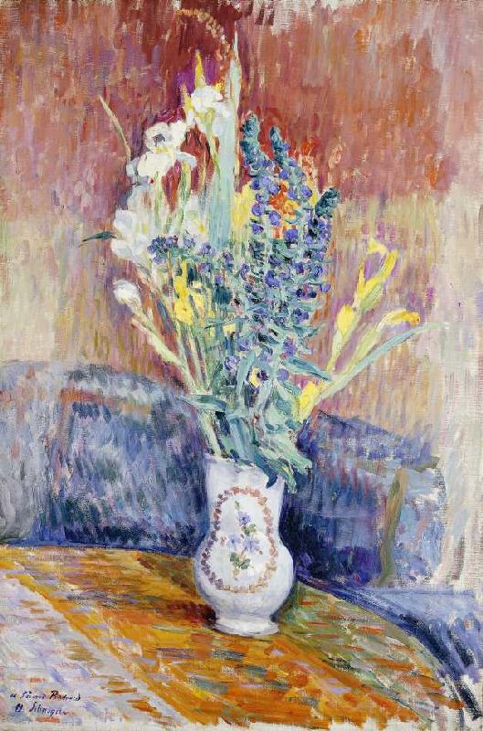 Blumenstrauß in einer Vase. a Henri Lebasque