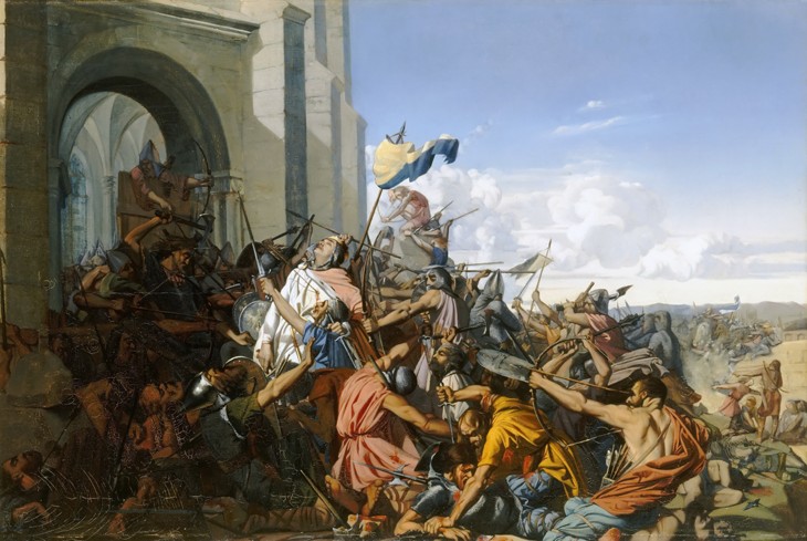 Death of Robert le Fort in the Battle of Brissarthe, 866 a Henri Lehmann