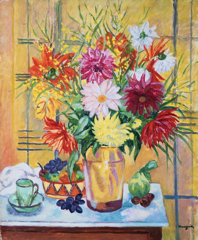 Flowers in a Vase; Fleurs dans un Vase, a Henri Manguin