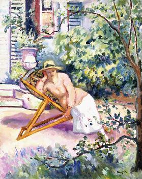 Jeanne in the Garden at Neuilly, 1919