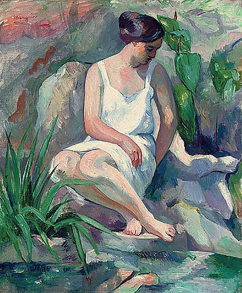 Seated bathers at Cassis (Jeanne) a Henri Manguin