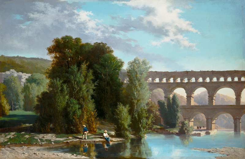 View of the Pont du Gard a Henri Marie Poinsot