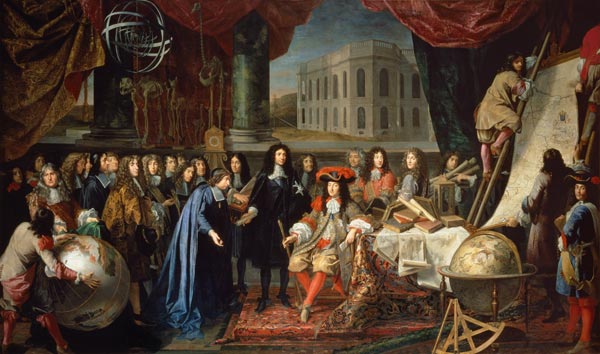 Jean-Baptiste Colbert (1619-1683) Presenting the Members of the Royal Academy of Science to Louis XI a Henri Testelin