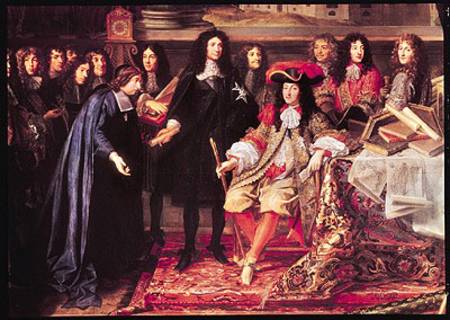 Jean-Baptiste Colbert (1619-83) Presenting the Members of the Royal Academy of Science to Louis XIV a Henri Testelin