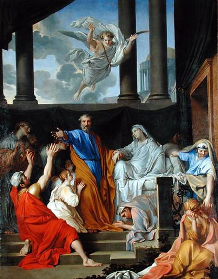 St. Peter Resurrecting the Widow Tabitha a Henri Testelin