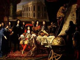 Jean-Baptiste Colbert (1619-83) Presenting the Members of the Royal Academy of Science to Louis XIV