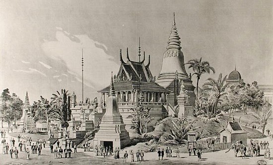 The Cambodian Palace at the Trocadero, the Universal Exhibition of 1900 a Henri Toussaint