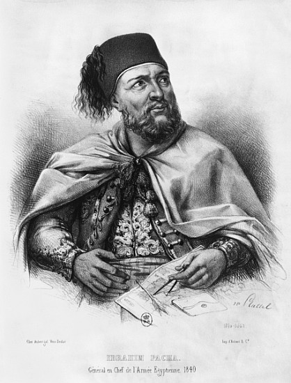 Portrait of Ibrahim Pasha a Henri Daniel Plattel