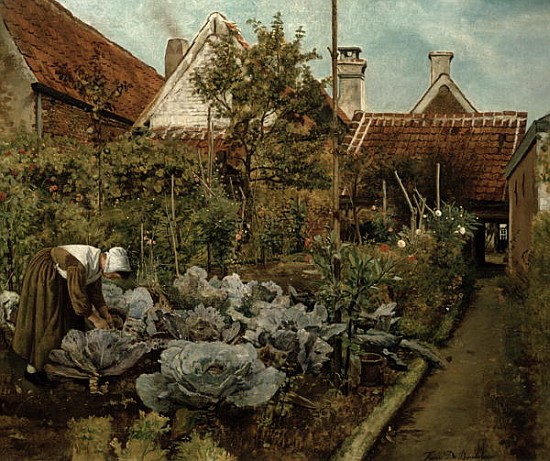 A Flemish Garden a Henri de Braekeleer