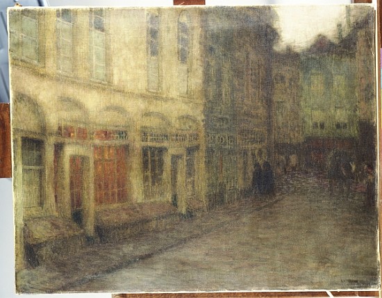 Square in Ypres, Dusk, c.1898 a Henri Eugene Augustin Le Sidaner