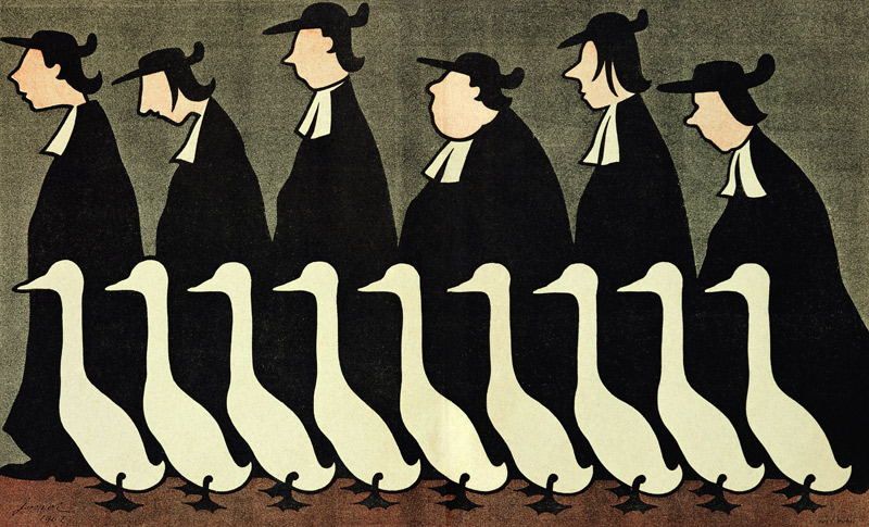 The Geese, anti-clerical caricature from ''L''Assiette au Beurre'', 17th May 1902 a Henri Gustave Jossot