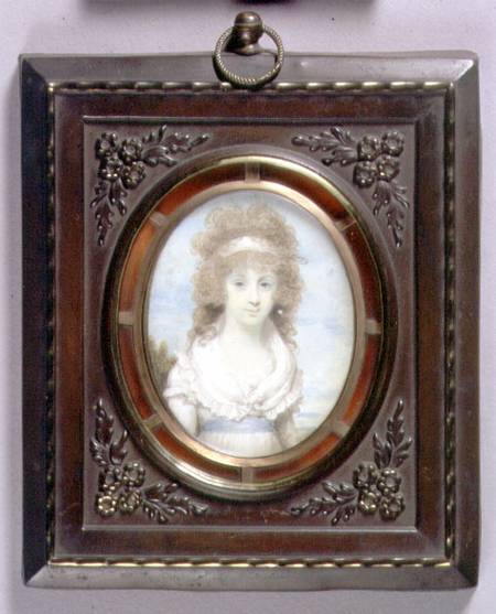 Portrait Miniature of Anna Maria Blunt a Henry Edridge