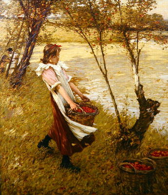 In the Orchard, Haylands, Graffham (oil on canvas) a Henry Herbert La Thangue