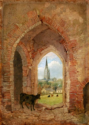 View through the Archway of the Cow Tower, Norwich a Henry Ninham