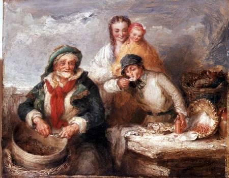 Sketch for 'Oysters, Young Sir?' a Henry Perlee Parker