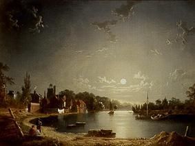 Riverside at moonlight a Henry Pether