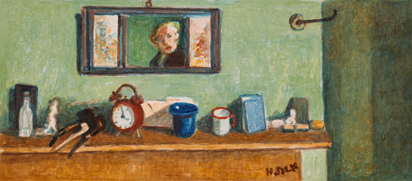 Mantelpiece, c.1930 (pencil & w/c on paper) a Henry Silk
