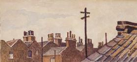 Roof-tops from Rounton Road, c.1930 (pencil & w/c on paper)