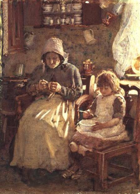 Grandmother and Child, Yorkshire a Henry Silkstone Hopwood