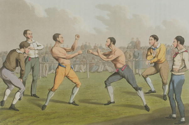 A Prize Fight, aquatinted by I. Clark, pub. by Thomas McLean, 1820 (aquatint) a Henry Thomas Alken