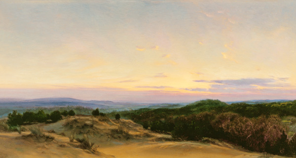 Sunset over a Landscape a Henry William Banks Davis