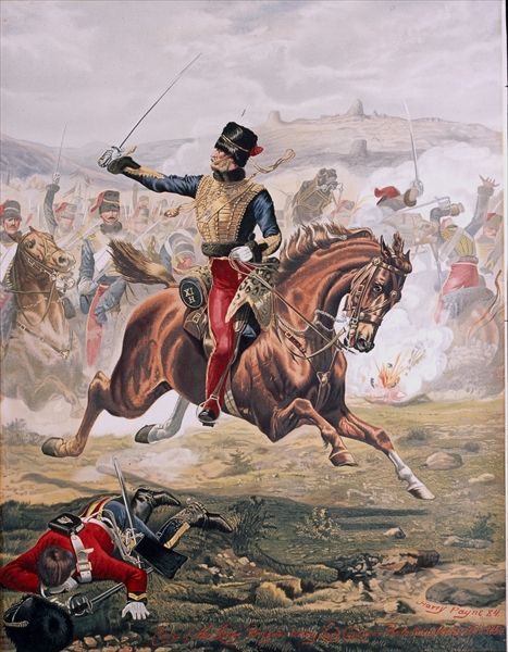 Lord Cardigan (1797-1868) leading the Charge of the Light Brigade at the Battle of Balaklava, 25th O a Henry A. (Harry) Payne