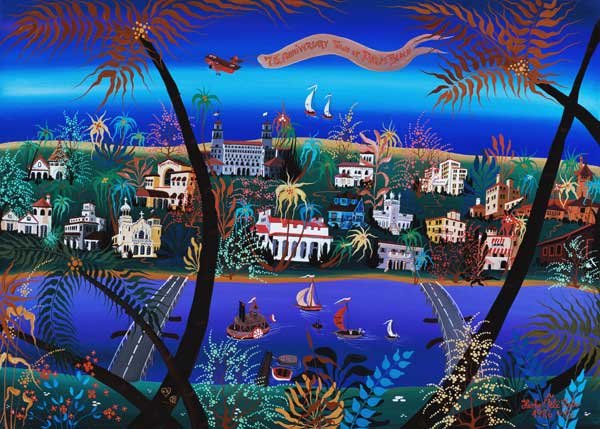 75th Anniversary of Palm Beach, Florida (oil on canvas)  a Herbert  Hofer