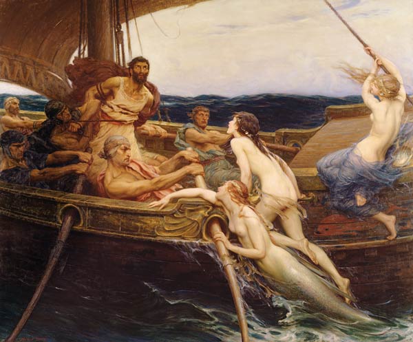 Odysseus und die Sirenen a Herbert James Draper