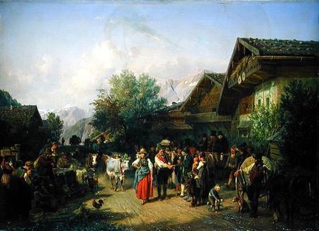 Homecoming from the Alpine Pasture a Hermann Kauffmann