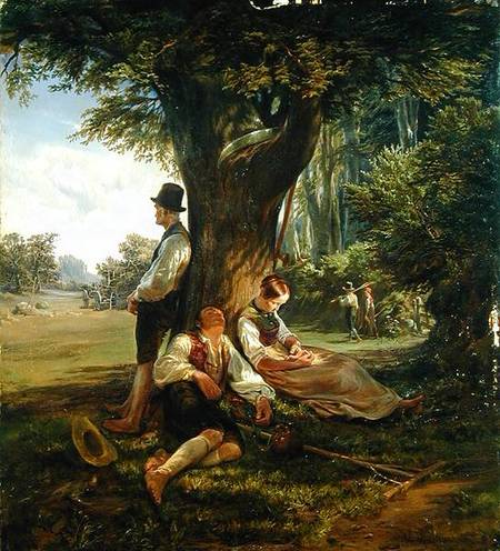 Peasants having a Siesta a Hermann Kauffmann