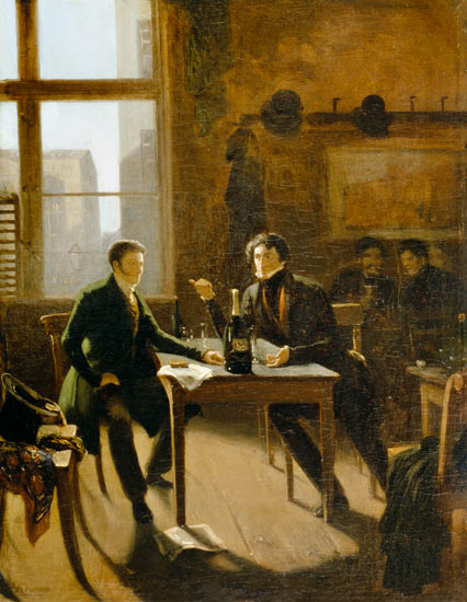 Ernest Theodor Wilhelm Hoffmann (1776-1822) and Ludwig Devrient (1784-1832) at Lutter and Wegner, Be a Hermann Kramer