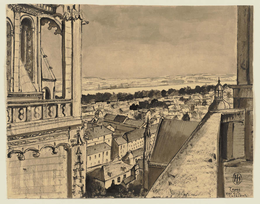 Blick von der Kathedrale in Tours a Hermann Lismann