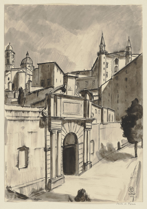 Die Porta Valbona in Urbino a Hermann Lismann