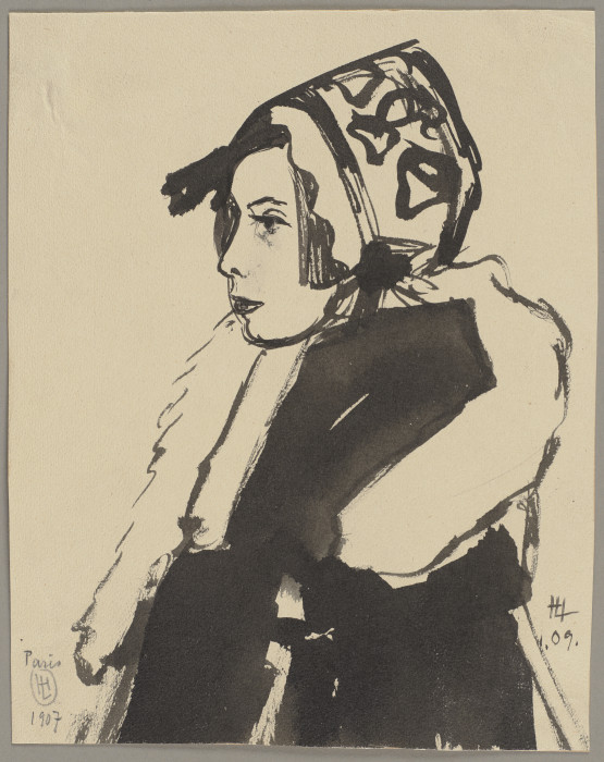 Mädchen mit Mütze und Schal a Hermann Lismann