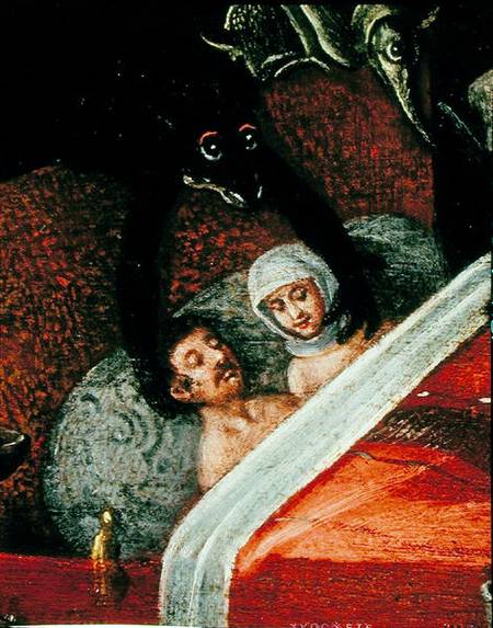 The Inferno, Couple in a bed surrounded by monstrous animals a Herri met de Bles