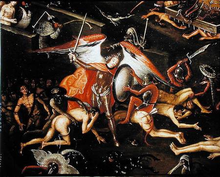 The Inferno, detail of an angel warrior a Herri met de Bles