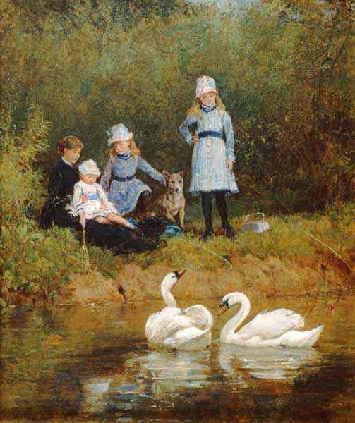 Watching the Swans a Heywood Hardy