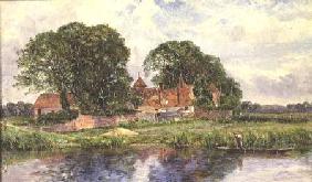 English landscape with a house