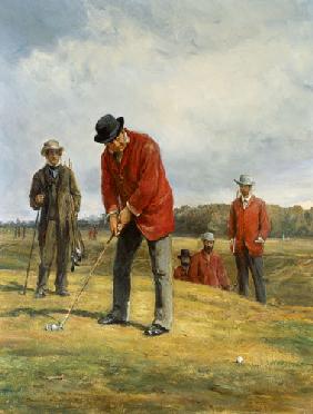 George Glennie Putting at Blackheath with Putting Cleek