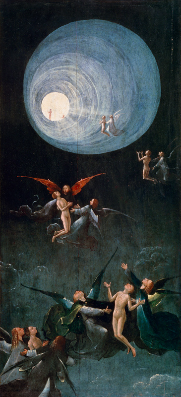Ascent of the Blessed into Paradise (four hereafter representations) a Hieronymus Bosch