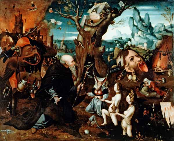 Temptation of St.Anthony / Ptg./ C16th a Hieronymus Bosch
