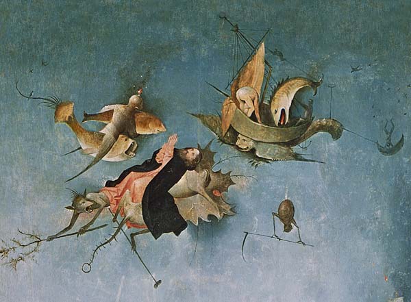 Detail of the left-hand panel, from the Triptych of the Temptation of St. Anthony a Hieronymus Bosch